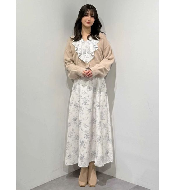 MERCURYDUO「ラッフルカラーパターンワンピース」|ワンピース|