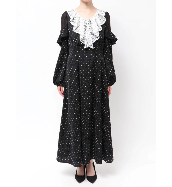 MERCURYDUO「ラッフルカラーパターンワンピース」|ワンピース|