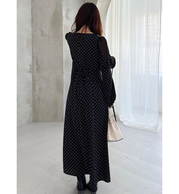 MERCURYDUO「ラッフルカラーパターンワンピース」|ワンピース|