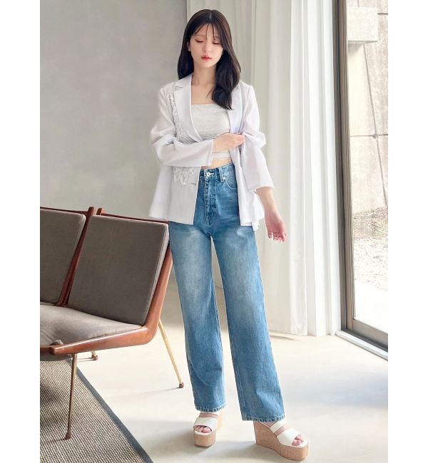 MERCURYDUO「ストレートデニムパンツ」|デニム|