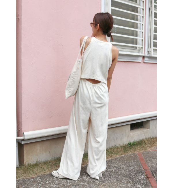 Ungrid「Miller別注 バックオープンパイルロンパース」|オールインワン|