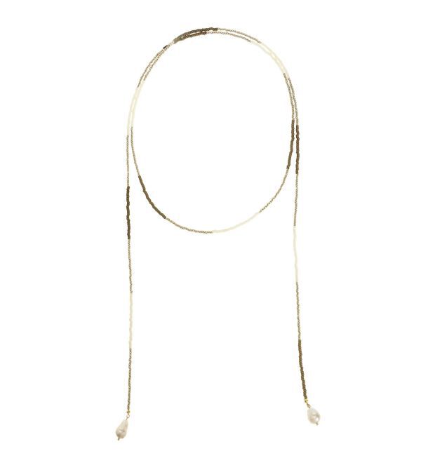 Ungrid「淡水パールビーズロングネックレス」|ネックレス|