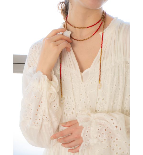 Ungrid「淡水パールビーズロングネックレス」|ネックレス|