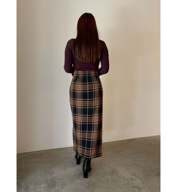LAGUNAMOON「ロービングチェックナロースカート」|スカート|