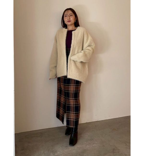 LAGUNAMOON「ロービングチェックナロースカート」|スカート|