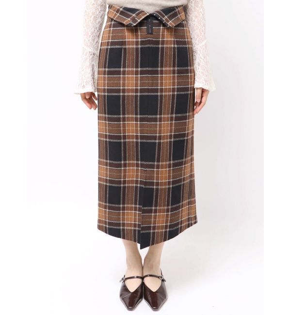 LAGUNAMOON「ロービングチェックナロースカート」|スカート|
