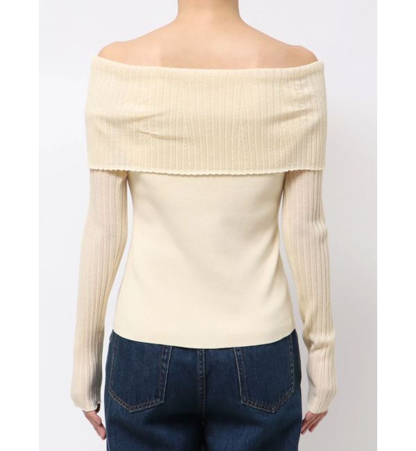 LAGUNAMOON「シアーオフショルニットプルオーバー」|ニット・セーター|