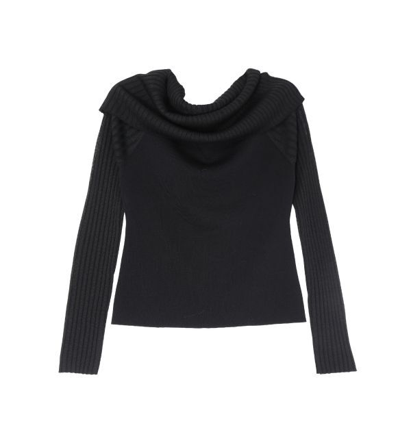 LAGUNAMOON「シアーオフショルニットプルオーバー」|ニット・セーター|