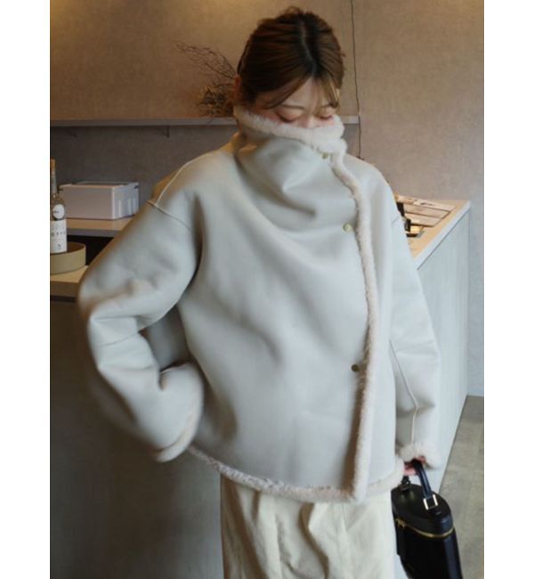 LAGUNAMOON「【REVIVAL】フェイクムートンスタンドカラーコート」|その他|