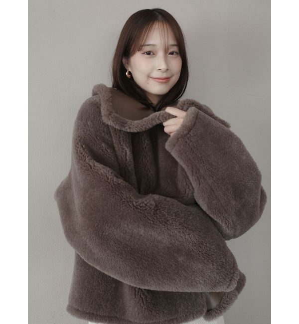 LAGUNAMOON「【REVIVAL】フェイクムートンスタンドカラーコート」|その他|