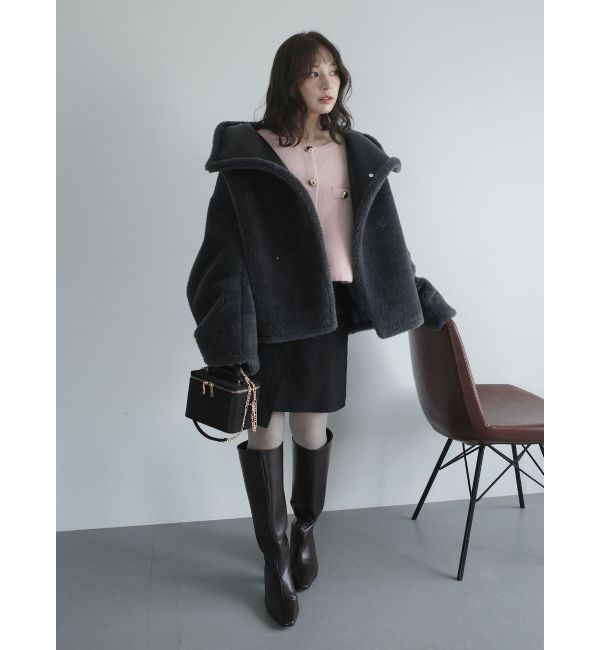 LAGUNAMOON「【REVIVAL】フェイクムートンスタンドカラーコート」|その他|