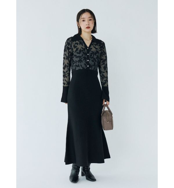 LAGUNAMOON「シアージャガードナローニットワンピース」|ワンピース|