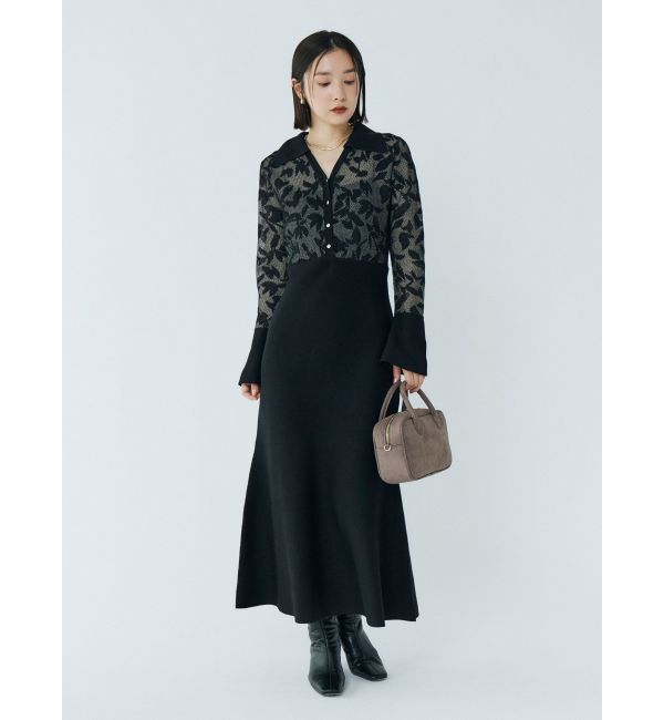 LAGUNAMOON「シアージャガードナローニットワンピース」|ワンピース|