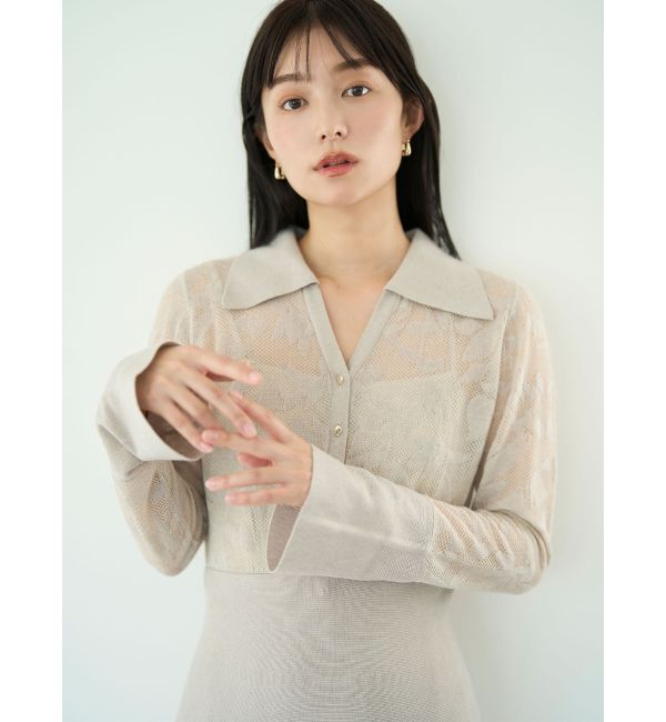 LAGUNAMOON「シアージャガードナローニットワンピース」|ワンピース|