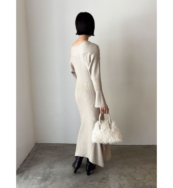 LAGUNAMOON「オフショルリブニットワンピース」|ワンピース|