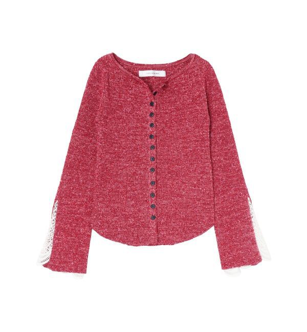 LAGUNAMOON「レーススリーブニットプルオーバー」|ニット・セーター|