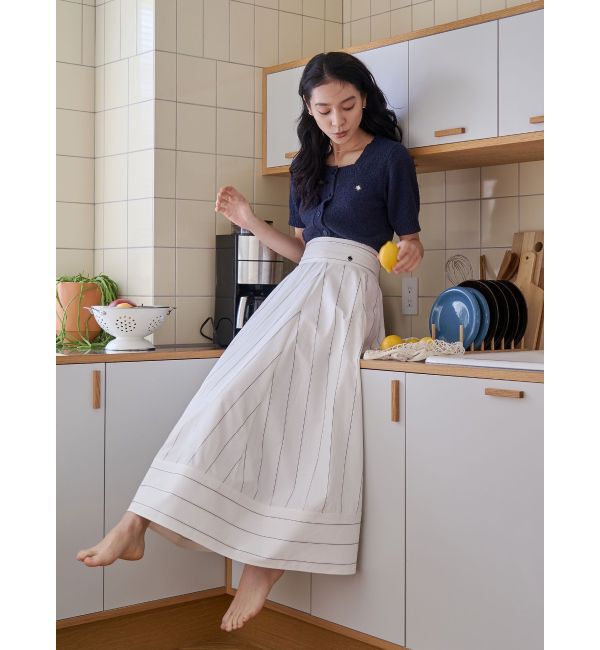 LAGUNAMOON「【POLO BCSコラボ】ブークレヤーンハーフスリーブコンパクトニットカーディガン」|ニット・セーター|