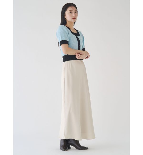 LAGUNAMOON「【POLO BCSコラボ】ブークレヤーンハーフスリーブコンパクトニットカーディガン」|ニット・セーター|