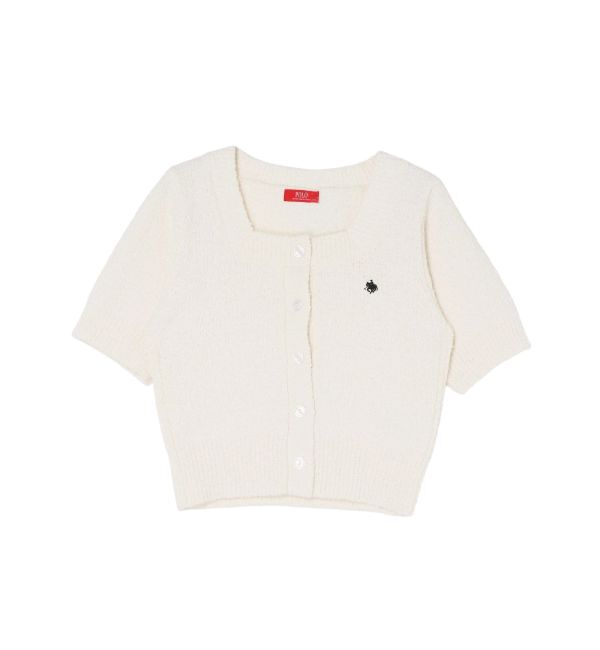 LAGUNAMOON「【POLO BCSコラボ】ブークレヤーンハーフスリーブコンパクトニットカーディガン」|ニット・セーター|