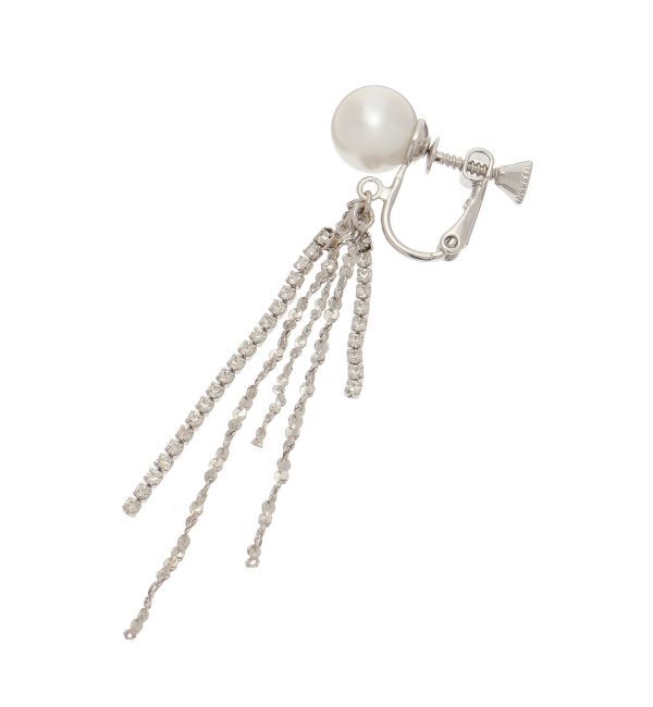 LAGUNAMOON「LADYフェイクパールガラスチェーンイヤリング」|イヤリング|