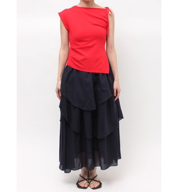 LAGUNAMOON「アシメプルティアードドッキングワンピース」|ワンピース|