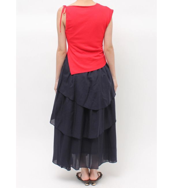 LAGUNAMOON「アシメプルティアードドッキングワンピース」|ワンピース|