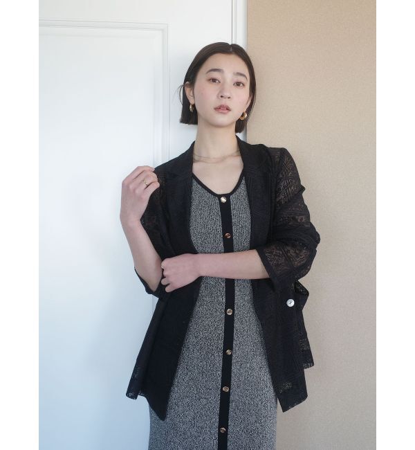 LAGUNAMOON「フロントボタンランジニットワンピース」|ワンピース|