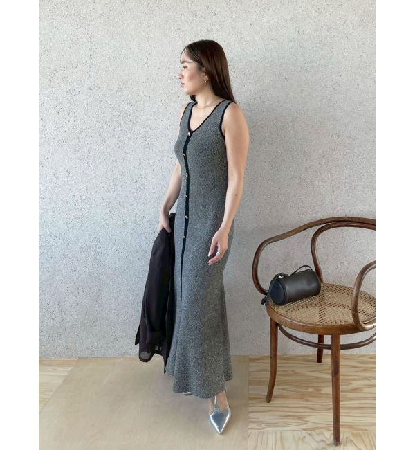 LAGUNAMOON「フロントボタンランジニットワンピース」|ワンピース|