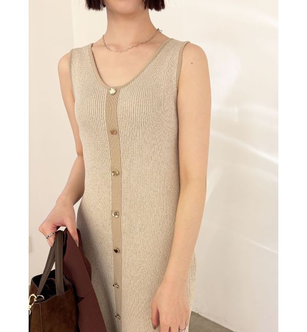 LAGUNAMOON「フロントボタンランジニットワンピース」|ワンピース|