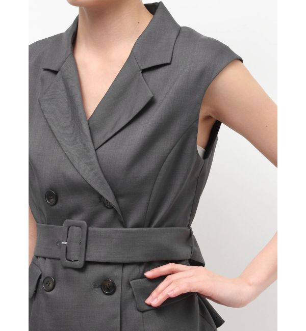 LAGUNAMOON「LADYベストセットフラワーチュールフレアスカート」|ワンピース|