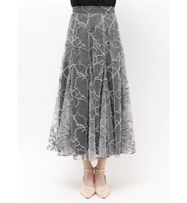 LAGUNAMOON「LADYベストセットフラワーチュールフレアスカート」|ワンピース|