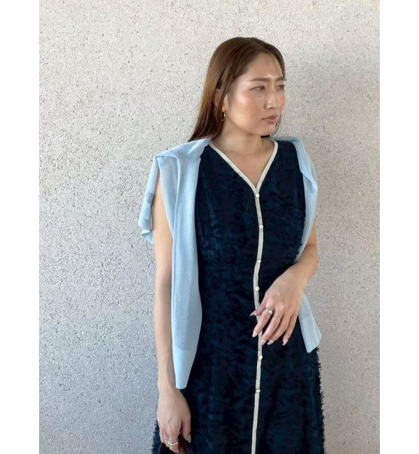 LAGUNAMOON「カットジャガードパイピングワンピース」|ワンピース|