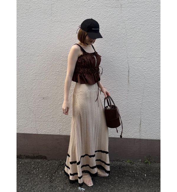 LAGUNAMOON「ギャザーペプラムキャミソール」|キャミソール|