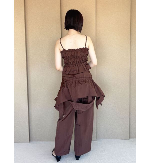 LAGUNAMOON「ギャザーペプラムキャミソール」|キャミソール|