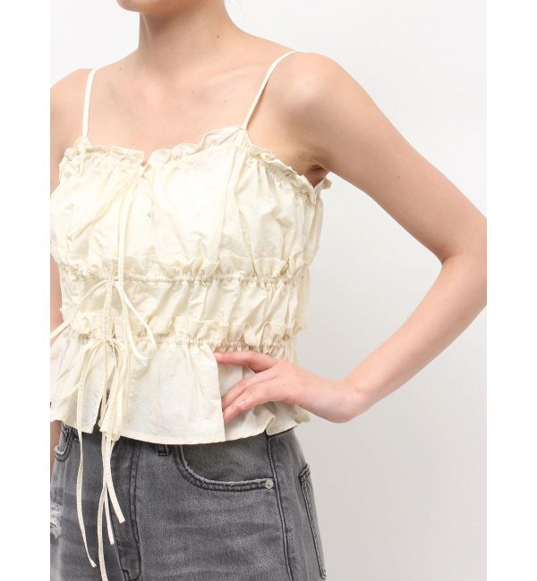 LAGUNAMOON「ギャザーペプラムキャミソール」|キャミソール|