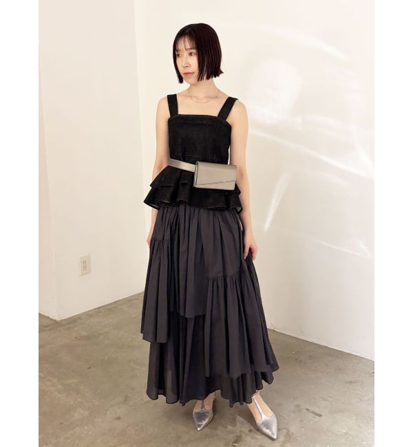 LAGUNAMOON「デニムペプラムキャミソール」|キャミソール|