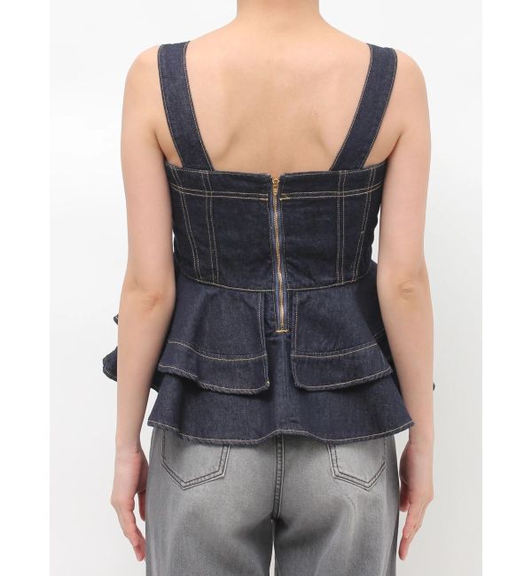LAGUNAMOON「デニムペプラムキャミソール」|キャミソール|