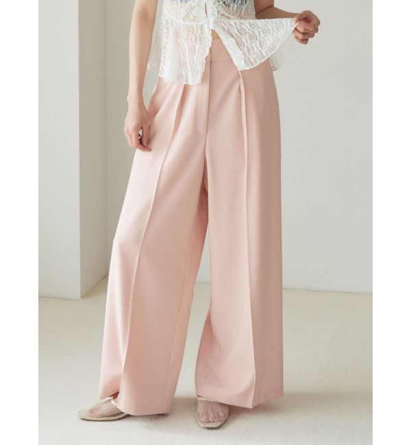 LAGUNAMOON「センタープレスラインパンツ」|その他|ピンク