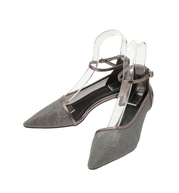 LAGUNAMOON「LADYシアーラメアンクルストラップシューズ」|パンプス|