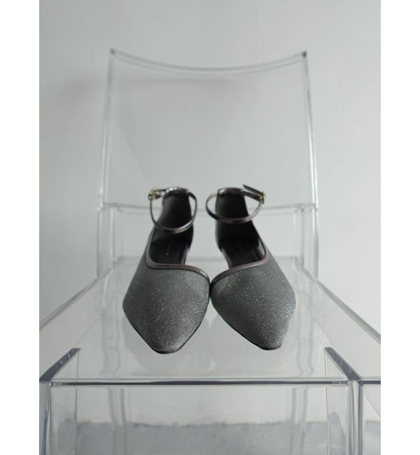 LAGUNAMOON「LADYシアーラメアンクルストラップシューズ」|パンプス|