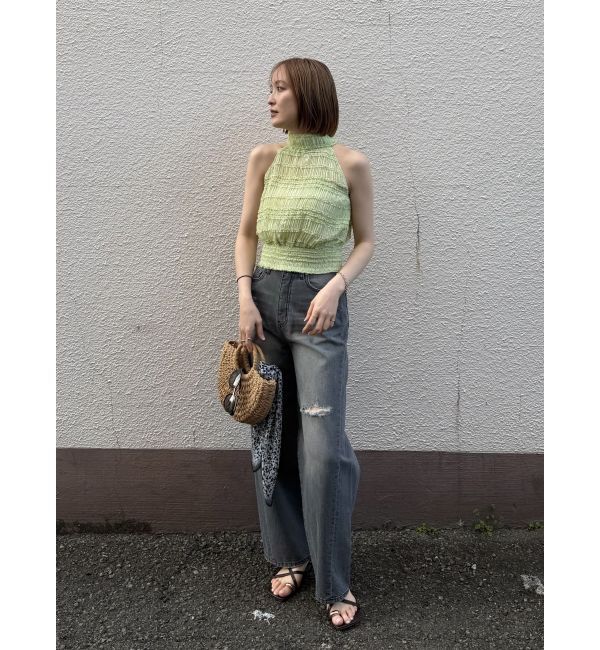 LAGUNAMOON「リップドデニムパンツ」|デニム|