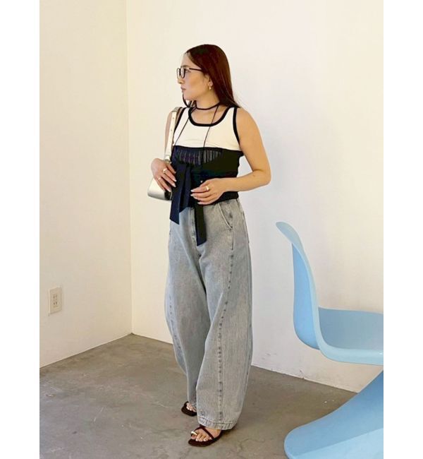 LAGUNAMOON「レイヤードデザインノースリニット」|ニット・セーター|