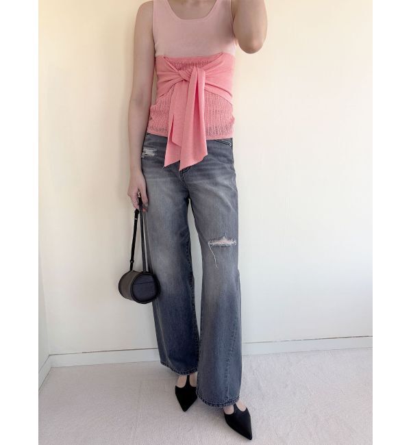 LAGUNAMOON「レイヤードデザインノースリニット」|ニット・セーター|