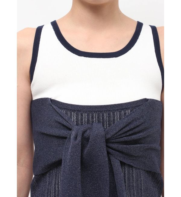 LAGUNAMOON「レイヤードデザインノースリニット」|ニット・セーター|