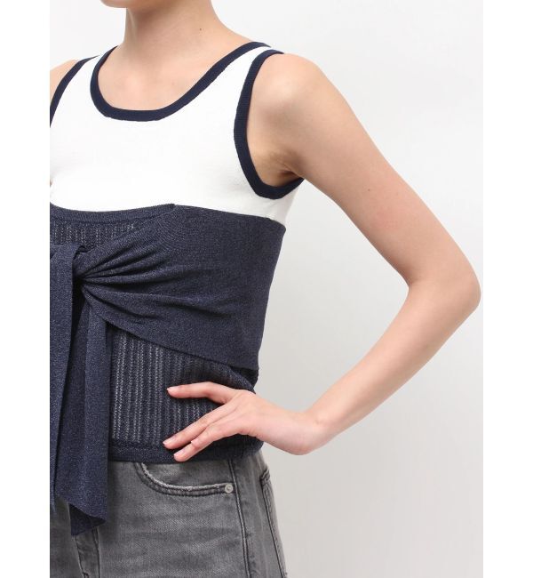 LAGUNAMOON「レイヤードデザインノースリニット」|ニット・セーター|