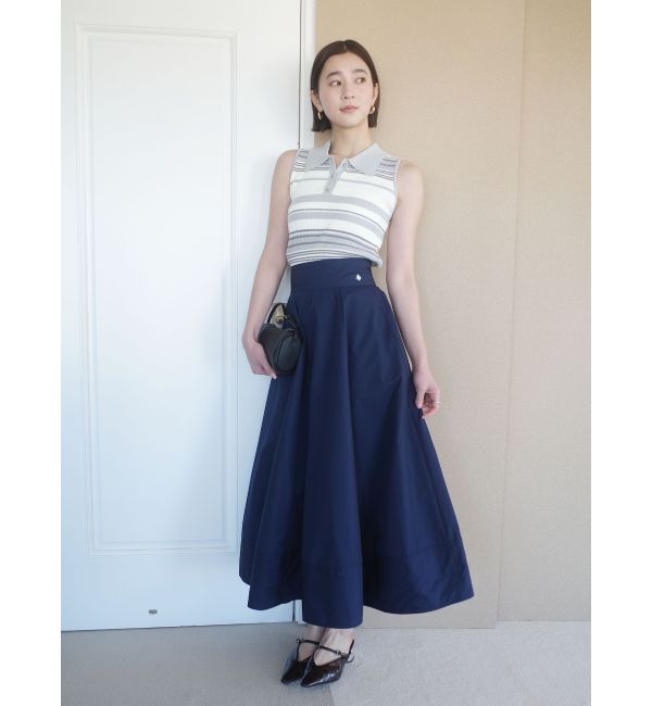 LAGUNAMOON「シャツカラーノースリニットプルオーバー」|ニット・セーター|