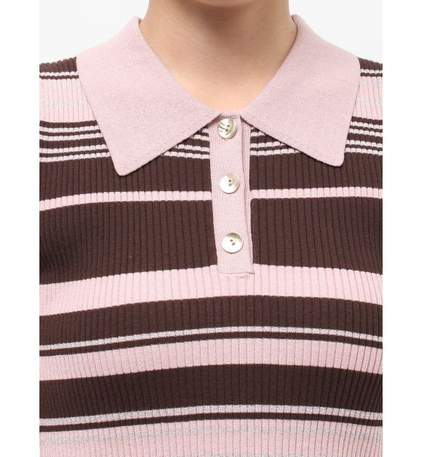 LAGUNAMOON「シャツカラーノースリニットプルオーバー」|ニット・セーター|