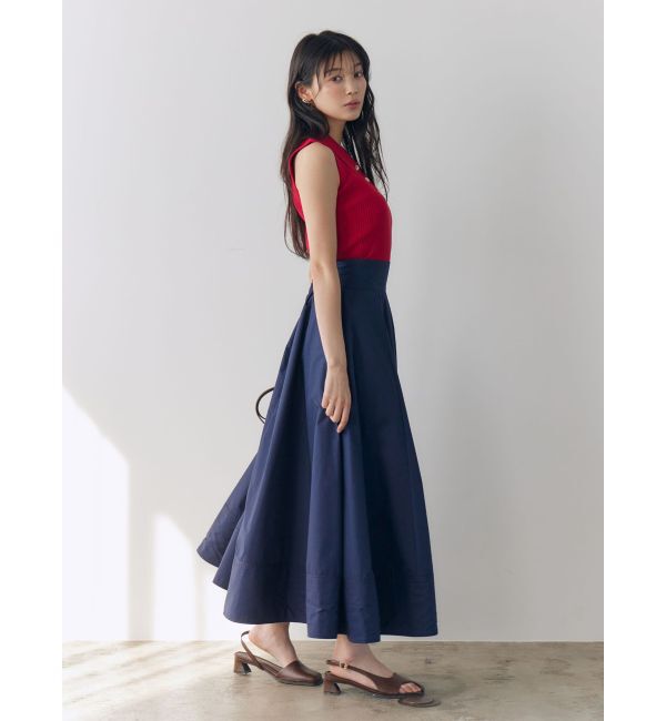 LAGUNAMOON「シャツカラーノースリニットプルオーバー」|ニット・セーター|