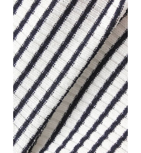 LAGUNAMOON「リブフリルハーフスリーブカーデニットプルオーバー」|カーディガン|