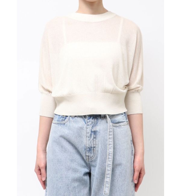 LAGUNAMOON「2WAYラメシアーニットカーディガン」|カーディガン|